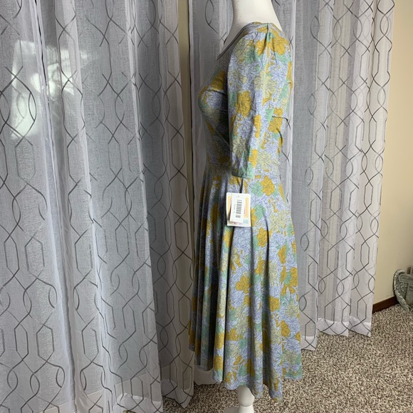 LuLaRoe Floral Print Nicole Dress Size Small - Picture 3 of 6
